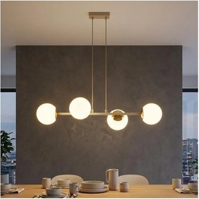Brilagi - Kábeles függőcsillár MILO ECRU 4xE27/60W/230V bézs/arany