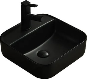 Mexen Silvia 39 x 39 cm-es pult feletti mosdó, matt fekete - 21863985