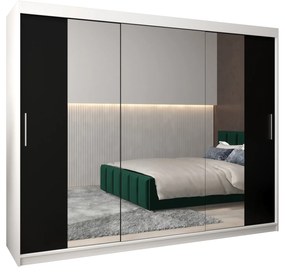 Ruhásszekrény 250 cm Toki 2 (matt fekete + matt fekete). 1065028