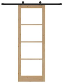 Csúszóajtó ORKDAL Barna 83 x 232 cm Fa és fém