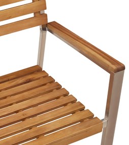 Összecsukható kerti székek 8 db 54.5x56x89 cm Tömör akácfából