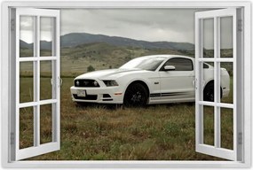 Poszter 60x40 Fehér Ford Mustang