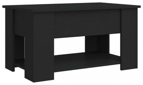 fekete szerelt fa dohányzóasztal 79 x 49 x 41 cm