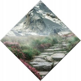 Vászonkép 42x42 Hegyi kilátás Tájkép Köd