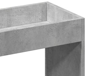 betonszürke szerelt fa magasszekrény 92 x 33 x 100 cm