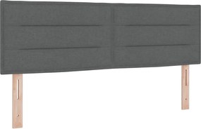 vidaXL Fejtámla Sötétszürke 144 cm szövet