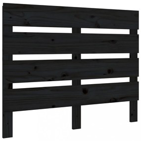 fekete tömör fenyőfa fejtámla 100 x 3 x 80 cm