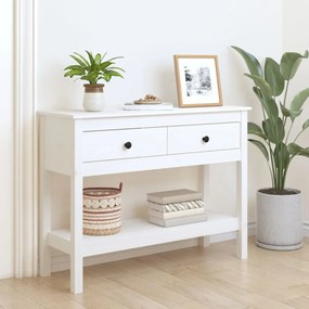 fehér tömör fenyőfa tálalóasztal 100 x 35 x 75 cm
