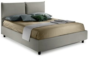 Bed&amp;Sofa iSomn Fiocco Franciaágy 160x200 cm, világosszürke, szövet, tárolóláda nélkül