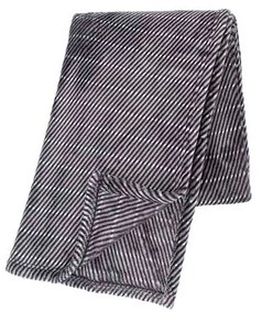 Stripes szürke mikroplüss takaró, 130 x 180 cm - Tiseco Home Studio