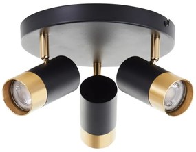 Brilliant - LED spotlámpa VIGOLO 3xGU10/5W/230V fekete/arany