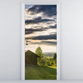 Fotótapéta ajtóra - Erdei házikó (95x205cm)