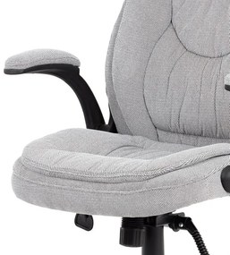 Ezüst Szövet Irodai Főnöki Szék, Szinkron Mechanikával. KA-G303 SIL2