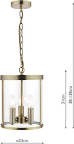 Laura Ashley Selbourne 3675409-Q Függőlámpa 3x40W/E14 IP20