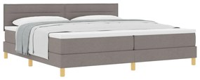 Box Spring Ágy matraccal Taupe 200x200 cm Szövet
