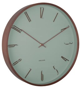 Karlsson 6014GR design falióra, zöld, átmérő: 40cm