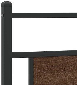 barna tölgy színű szerelt fa és acél fejtámla 193 cm