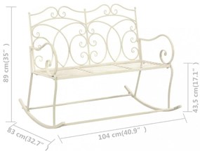 fehér antik vas kerti pad 104 cm