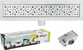 Lineáris Lefolyó Zuhanytálca Napo 80 CM Dekoratív Alacsony Szifon Fala 75379