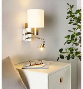 Fehér-ezüstszínű LED fali lámpa PASTERI – EGLO