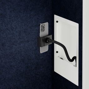 Sally 1150mm korpus Biały - siedzisko Granatowy