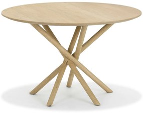 Asztal Springfield 225Világosbarna, 76cm, Természetes fa furnér, Közepes sűrűségű farostlemez, Közepes sűrűségű farostlemez