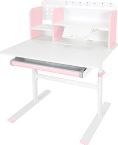 Növekvő íróasztal, rózsaszín/fehér, ADAN