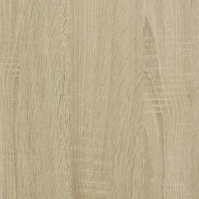 sonoma tölgy színű szerelt fa és fém TV-szekrény 100x34,5x40 cm