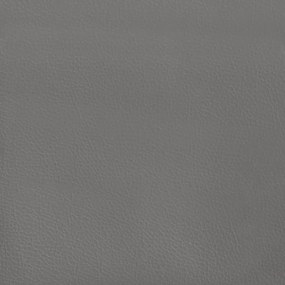 szürke műbőr fejtámla szárnyakkal 203x23x118/128 cm