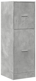 betonszürke szerelt fa patikaszekrény 40 x 41 x 118 cm