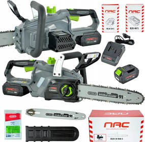 Akkumulátoros Láncfűrész Nac 20V 4AH Oregon 30CM CB20-30-B40-S