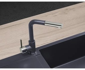 Concept BDG4527DG - mosogató csaptelep kihúzható zuhanyfejjel, 26,9 cm, gránit/sötétszürke