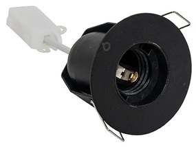 6 darabos modern süllyesztett spotlámpa szett fekete színben - Insight