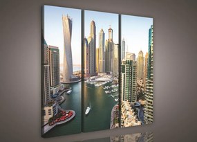 Dubai, 3 darabos vászonkép, 90x80 cm méretben