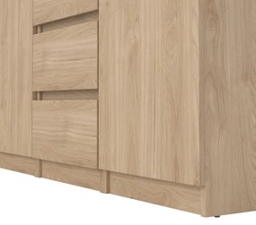 Natúr színű komód tölgyfa dekorral 121x91x50 cm Naia – Tvilum