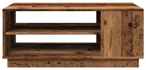 Antik fa színű szerelt fa dohányzóasztal 102 x 55 x 43 cm