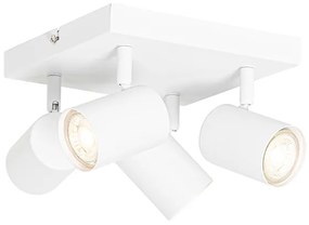 Modern mennyezeti lámpa fehér 4-lámpás állítható szögletes - Jeana