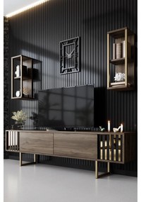 TV szekrény Gold Line - Walnut, Black