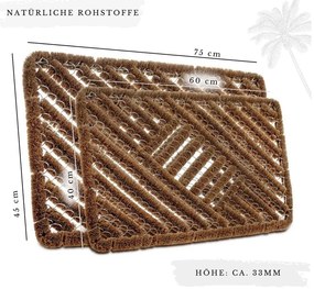 Kókuszrost lábtörlő 40x60 cm Coco Natural – Hanse Home