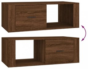 barna tölgy fatermék dohányzóasztal 100x50,5x35 cm