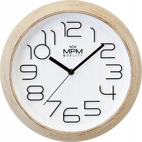 Barna Jól Olvasható Kerek Klasszikus Csendes Falióra Mpm E01.4453.5100 30