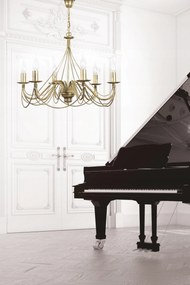 Nagy barokk csillár exkluzív nappaliba vagy hálószobába Tori, lángok