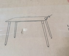 AKCIÓ Fehér étkezőasztal BERGEN 120x80 cm II. osztály