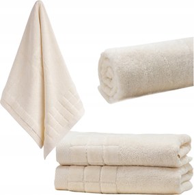 Frottír Fürdőlepedő Gyorsan száradó Nedvszívó Húsos 50x100 cm Ecru