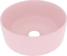 vidaXL kerek matt rózsaszín kerámia luxus mosdókagyló 40 x 15 cm