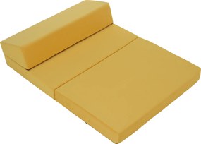 Összecsukható matrac/fotel, 2v1, sárga, VEDIS
