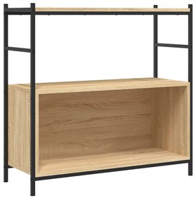 sonoma tölgy színű szerelt fa és vas könyvespolc 80x30x78,5 cm