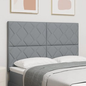 LED Fejtámla Gyémánt Blokk Design Világosszürke 160 cm Szövet