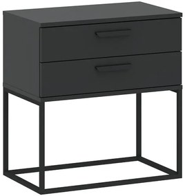 Éjjeliszekrény 2 Fiókkal Fekete Színben CADRO NR6 60 cm