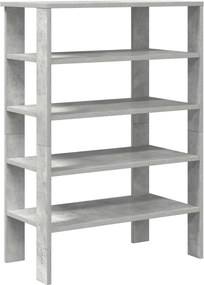 vidaXL betonszürke szerelt fa cipőtartó 61x32x87,5 cm
